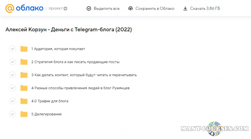 Алексей Корзун - Деньги с Telegram-блога (2022)