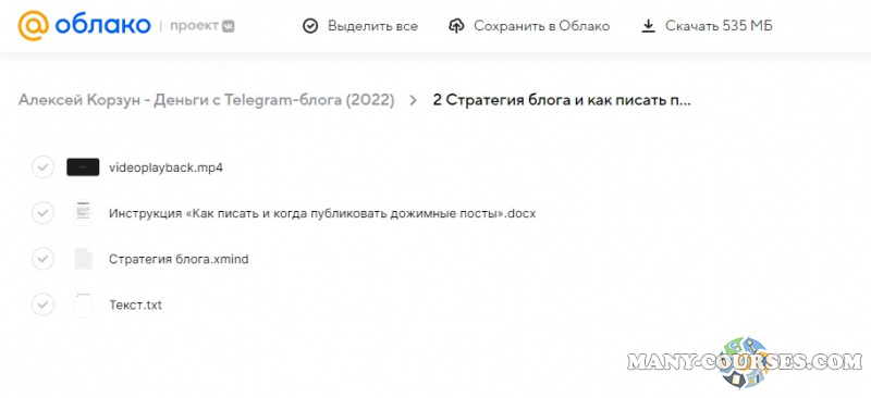 Алексей Корзун - Деньги с Telegram-блога (2022)