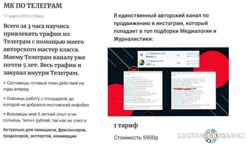 Вячеслав Молостов - МК по телеграм (2022)